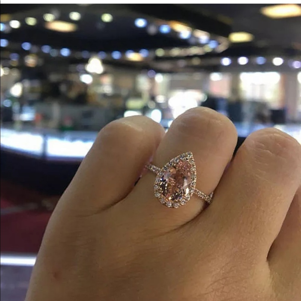 NEW rose gold bridal engagement wedding ring - Picture 4 of 5